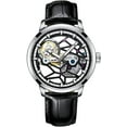 thumbnail image 1 of JINLERY Skeleton Automatic Self-Winding Mechanical Men Tourbillon Wrist Watch Business Stainless Steel Leather Sapphire Crystal Waterproof Clock Luminous, 1 of 9