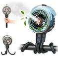 thumbnail image 1 of JINLICTE Stroller Fan with Mist, 100ml Misting Portable Fan for Stroller, Baby Fans with Detachable Tripod, Baby Essentials, Clip on Fans for Crib, Treadmill, Car Seat, Outdoor Black, 1 of 10