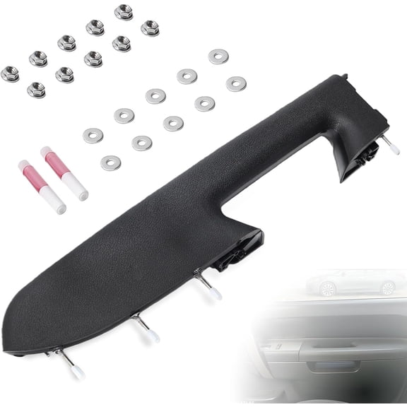 JINLONG 22818470 Front Right Passenger Side Armrest Repair Kit for Chevy Silverado/GMC Sierra 1500/2500HD/3500HD 2010-2014, Door Panel Armrest with Handle Below, Black
