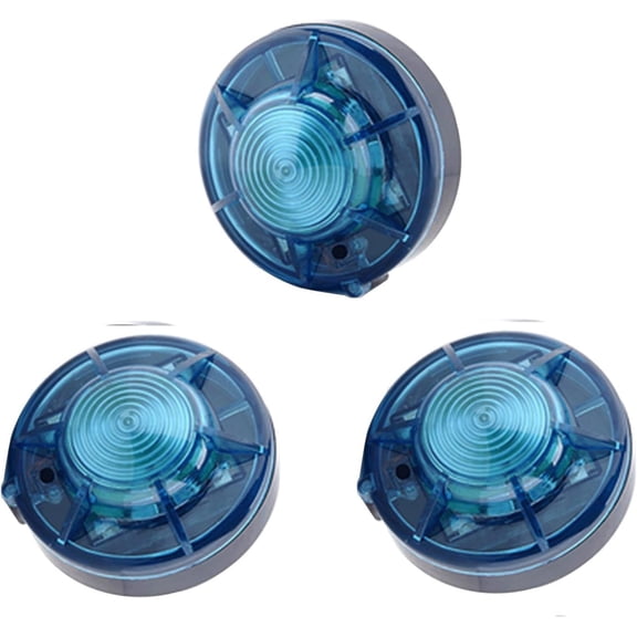 JINLONG 3 Pack LED Road Flares, Roadside Flashing Emergency Warning Beacon with Magnetic Base, for Vehicle & Outdoor Sports, Blue