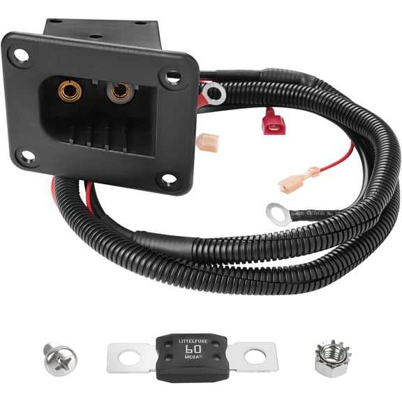 JINLONG 36V Powerwise Charger Receptacle for EZGO TXT/Medalist Electric Golf Carts, 73063-G01/73149G01