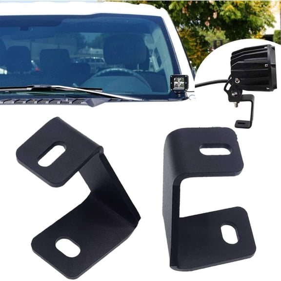 JINLONG F150 Hood Light Mount Brackets, Pillar Pods Mounts Hood Hinges, LED Work/Cube Light Brackets for F150 Raptor 2017-2023 & F-150 2015-2023