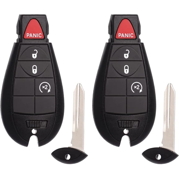 JINLONG Fobik Key Fob for 2013-2021 Dodge Ram 1500 & 2013-2018 Ram 2500/3500/4500/5500, Keyless Entry Remote Start, FCC GQ4-53T, 2-Set, 4-Button