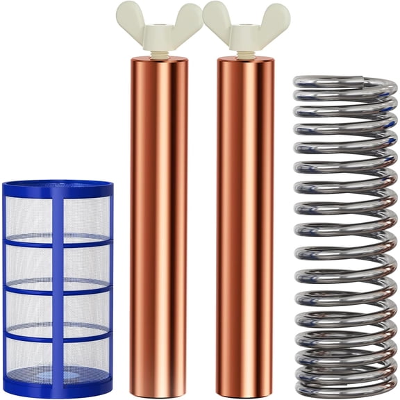 JINLONG Pool Ionizer Copper Replacement Kit, 2 Copper Anodes 4.13" x 0.71", Universal Fit for Solar Ionizer, Complete Set