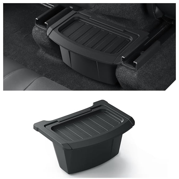 JINLONG Trash Can for 2025-2026 Tesla Model Y Juniper, Rear Center Console Storage Box Organizer, Black