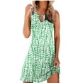 thumbnail image 1 of JINMGG 2023 Summer Clearance Dresses under $10.00 Fashion Women Casual Round Neck Printing Dresses Summer Sleeveless Pullover Dress, 1 of 5