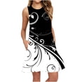 thumbnail image 1 of JINMGG 2026 Summer Dresses under $10.00 Women Fashion Summer Casual Sleeveless Round-Neck Printing Dress Loose Dress, 1 of 6