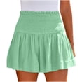 thumbnail image 1 of JINMGG 2023 Summer Plus Womens Shorts Clearance,Women's Solid Color Casual Summer High Waist Shorts Green XXL, 1 of 8