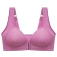 thumbnail image 1 of JINMGG 2024 Bras for Women Plus Size Women's Bra Soild Wire Free Underwear One-Piece Bra Everyday Underwear Purple L, 1 of 9