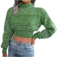 thumbnail image 1 of JINMGG 2024 Fall Winter Plus Size Sweaters for Women Clearance,Women's Fashion Casual Colorful Long Sleeve Off Shoulder Knit Sweater Crew Neck Sweater, 1 of 5