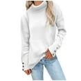 thumbnail image 1 of JINMGG 2024 Fall Winter Plus Size Sweaters for Women Clearance,Fashion Women Solid Long Sleeve Pullove Turtleneck-Neck Casual Sweater Tops, 1 of 6