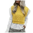 thumbnail image 1 of JINMGG 2024 Fall Winter Plus Size Sweaters for Women Clearance,Women Fashion Knitted Pullover Sleeveless Casual Sweater Winter Tops, 1 of 5