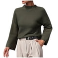 thumbnail image 1 of JINMGG 2024 Fall Winter Plus Size Sweaters for Women Clearance,Women's Fashion Casual Solid Color Long Sleeve Round-Neck Sweater, 1 of 9
