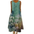 thumbnail image 1 of JINMGG 2026 Summer Dresses under $10.00 Women Fashion Printed Casual Gradient O-Neck Sleeveless Plus Size Long Dress, 1 of 5