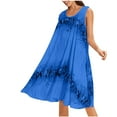 thumbnail image 1 of JINMGG 2026 Summer Dresses under $10.00 Women's Plus Size Sleeveless Floral Casual Midi Dress Beach Loose Sundress, 1 of 7