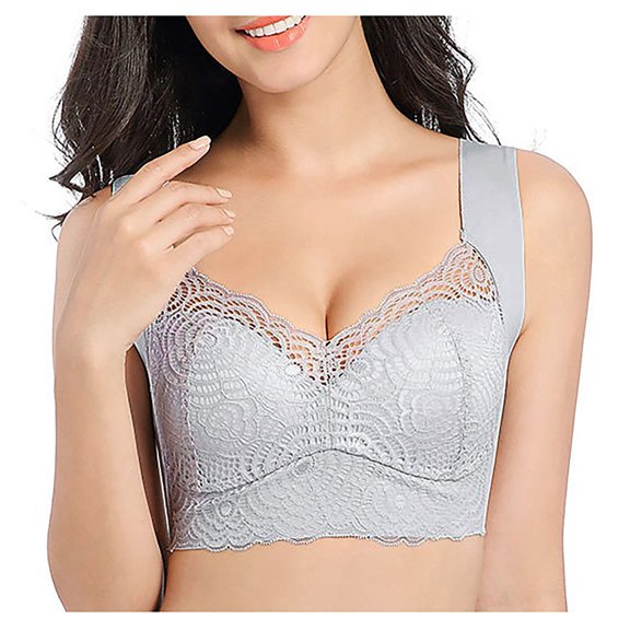 JINMGG Bras Clearance Summer Fall Women's Plus Size Bra Woman Sports Bra No Steel Ring Bras Fitness Vest Seamless Hollowing Out Lace Underwear