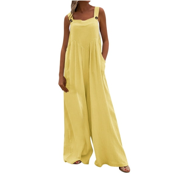 JINMGG Cargo Pants Women Plus Size Womens Fashion Fashion Women Casual Cold Shoulder Jumpsuit Solid Button Suspender Jumpsuits Wide Pocket Leg Pant