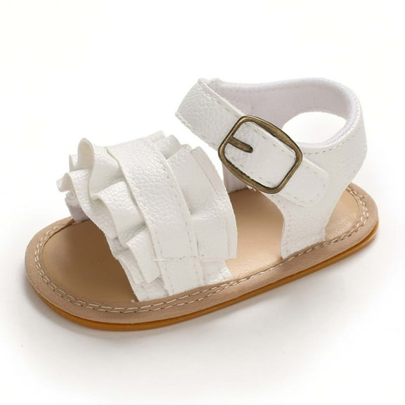 JINMGG Clearance Baby Girls Sandals Footwear Cute Summer Flat Princess Shoes Infant First Walkers