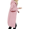 thumbnail image 1 of JINMGG Clearance Coats Under $10.00 Plus Size,Women's Solid Color Jacket Thickening and Fleece and Winter Casual Zipper Long Sleeve Pocket Hooded Long Sweater, 1 of 8