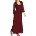 thumbnail image 1 of JINMGG Clearance Dresses under $10.00 Women Plus Size Hollow Out Lace Patchwork Solid Loose Hem Casual Long Dress Wine XXXXXL, 1 of 9