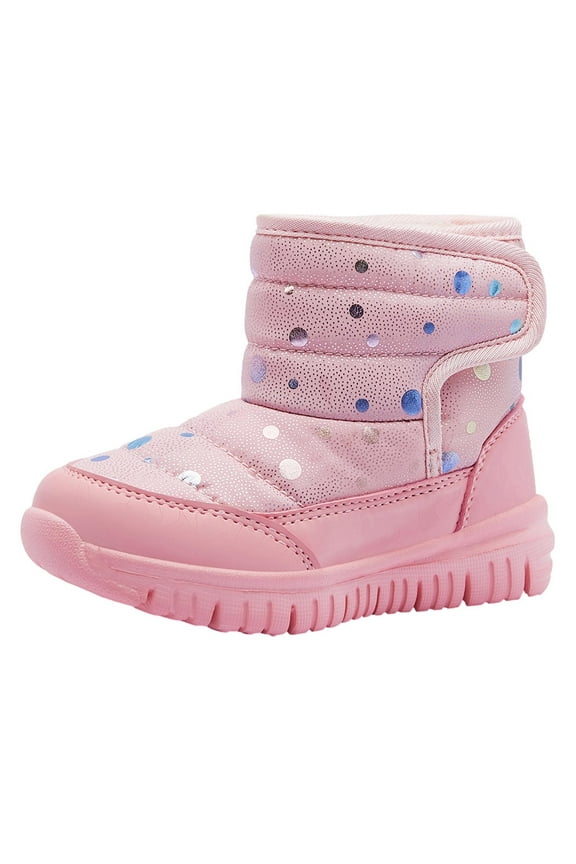 JINMGG Clearance Items Toddler Little Kid Snow Boots for Boys Girls Kids Outdoor Winter Shoes Cotton Boots