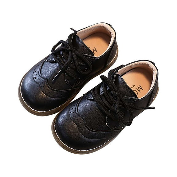 JINMGG Clearance Toddler Baby Girls Boys Casual Lace-up Leather Peas Shoes