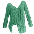 thumbnail image 1 of JINMGG Clearance Womens Tops,Women Plus Size Long Sleeved V-Neck Print Blouse Pullover Tops Shirt,Green S, 1 of 8