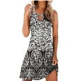 thumbnail image 1 of JINMGG Dress for Women under 10 Fashion Women Casual Round Neck Printing Dresses Summer Sleeveless Pullover Dress Black L, 1 of 5