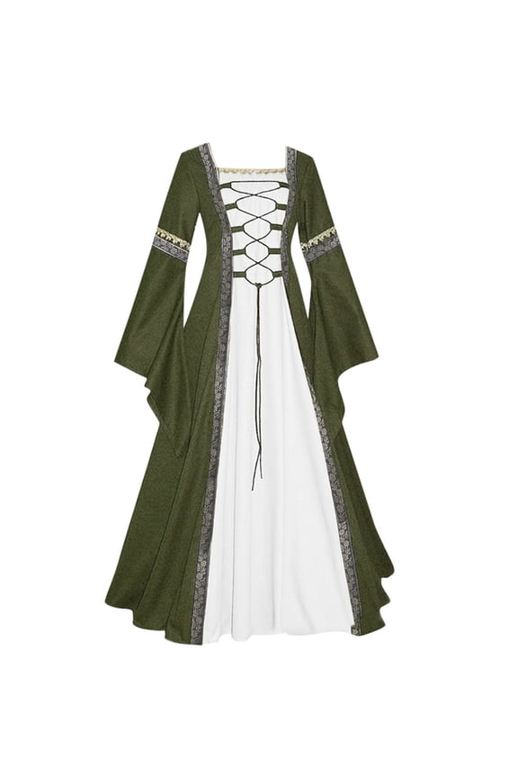 JINMGG Dresses for Women 2026 ,Women's Vintage Floor Length Gothic Cosplay Dress