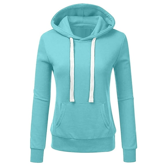 JINMGG Fall Winter Long Tops for Women, Womens Plus Size Clearance Fashion Womens Casual Hoodies Sweatshirt Patchwork Ladies Hooded Blouse Pullove