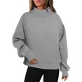 thumbnail image 1 of JINMGG Fall Winter Long Tops for Women, Womens Plus Size Clearance Women Casual Loose Turtleneck Long Sleeve Pullover Blouse Sweatshirt Tops, 1 of 7