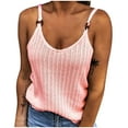 thumbnail image 1 of JINMGG Fashion Womens Summer Casual Solid Color Round Neck Sleeveless Tops Blouses Pink XXXXL, 1 of 5