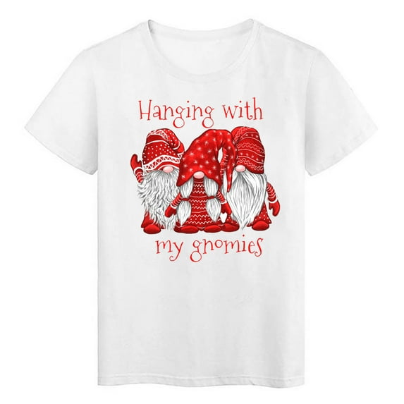 JINMGG Mens Shirts ,Cartoon Short Sleeve Santa Funny T-Shirt Men Fashion Shirt