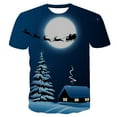thumbnail image 1 of JINMGG Mens Shirts ,Men Casual Merry Christmas Christmas Tree 3D Digital Printing Pullover Round Neck Short Sleeve Blouse T-Shirt, 1 of 3