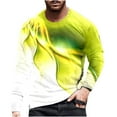 thumbnail image 1 of JINMGG Mens Shirts ,Men Long Sleeve Printing Round Neck Pullover T Shirt Blouse, 1 of 3