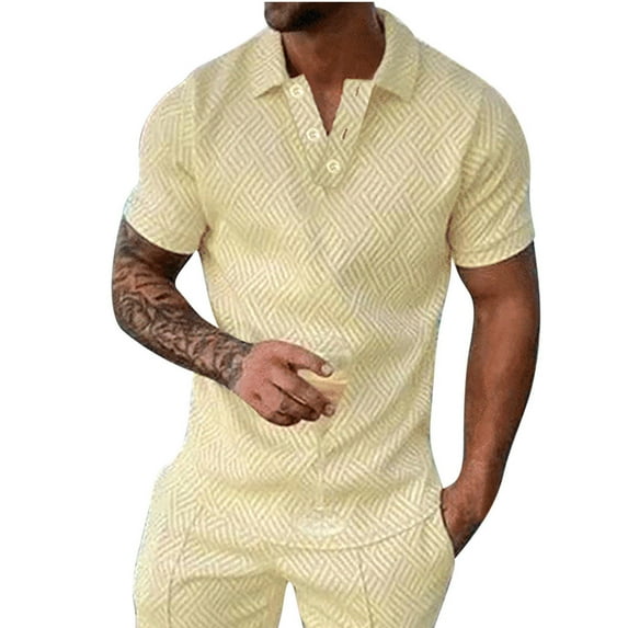 JINMGG Mens Shirts Plus Size Blouses Classic Slim Short Sleeve T-Shirt for Men Fashion Casual Double Pocket Sports Solid Color T-Shirts Top Tees
