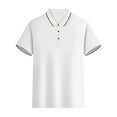 thumbnail image 1 of JINMGG Mens Shirts Plus Size Blouses Classic Slim Short Sleeve T-Shirt for Men Fashion Casual Double Pocket Sports Solid Color T-Shirts Top Tees, 1 of 4