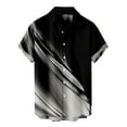 thumbnail image 1 of JINMGG Mens Tops under $5,Men Fashion Casual Buttons Printing Turndown Short Sleeve Shirt Blouse Gray M, 1 of 6