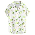 thumbnail image 1 of JINMGG Mens Tops under $5,Mens Funny Printed Turn Down Collar Short Sleeve Casual Shirts,White M, 1 of 7
