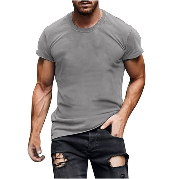JINMGG Mens shirts short sleeve Classic Slim Shirt Casual Double Pocket Sports Bottom T-Shirts Top Tees Blouses