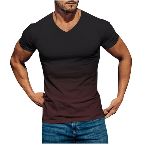 JINMGG Mens shirts short sleeve Classic Slim Shirt Casual Double Pocket Sports Bottom T-Shirts Top Tees Blouses