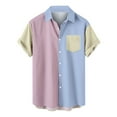 thumbnail image 1 of JINMGG Mens shirts short sleeve Classic Slim Shirt Casual Double Pocket Sports Bottom T-Shirts Top Tees Blouses, 1 of 7