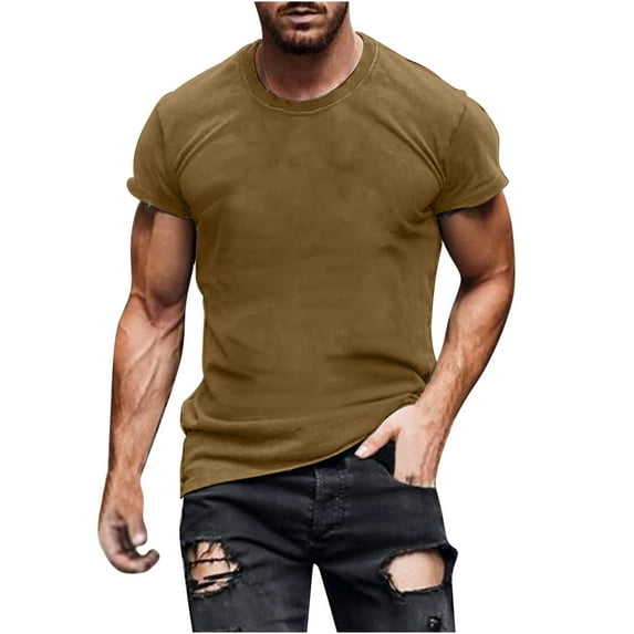 JINMGG Mens shirts short sleeve Classic Slim Shirt Casual Double Pocket Sports Bottom T-Shirts Top Tees Blouses