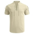 thumbnail image 1 of JINMGG Mens shirts short sleeve Classic Slim Shirt Casual Double Pocket Sports Bottom T-Shirts Top Tees Blouses, 1 of 4