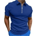 thumbnail image 1 of JINMGG Mens shirts short sleeve Classic Slim Shirt Casual Double Pocket Sports Bottom T-Shirts Top Tees Blouses, 1 of 6