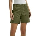 thumbnail image 1 of JINMGG Shorts for Women Clearance $5 Fashion Women Solid Casual Button High Waist Pockets Short Pants Army Green L, 1 of 5