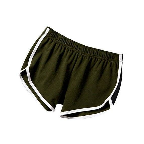 JINMGG Shorts for Women Clearance $5 Women Casual Solid Summer Sports Shorts Workout Yoga Shorts Active Shorts Army Green XXL