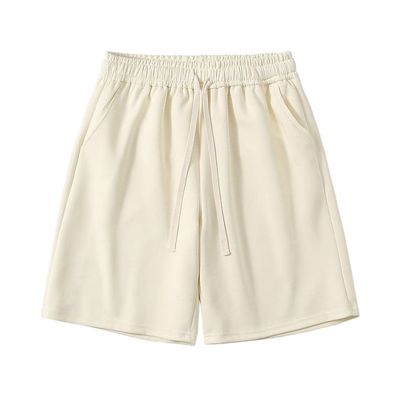 JINMGG Shorts for Women Men's Summer Solid Five Points Large Size Cotton Linen Pants Casual Pants Clearance $5