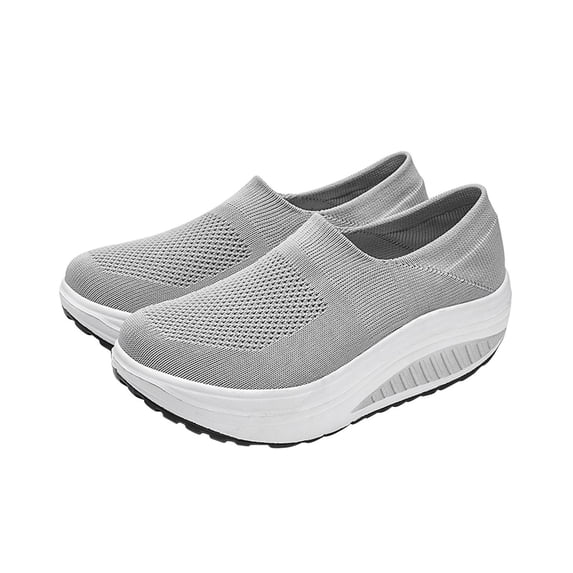 JINMGG Sneakers for Women Plus Clearance Summer Plus Size Fashion Casual Mesh Breathable Women's Sports Shoes Gray 38
