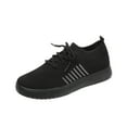 thumbnail image 1 of JINMGG Sneakers for Women Plus Clearance Women Lace Up Sneakers Color Solid Color Shoes Plus Size Fashion Sports Casual Shoes Black 40, 1 of 4